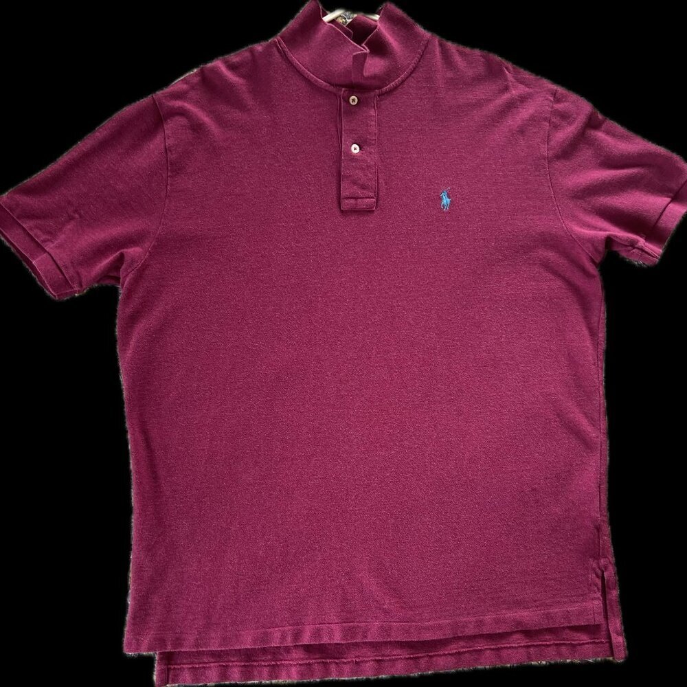 POLO Ralph Lauren Men's Berry Cotton Mesh/Piqué Knit Polo Shirt - Classic Fit XL - Picture 2 of 6